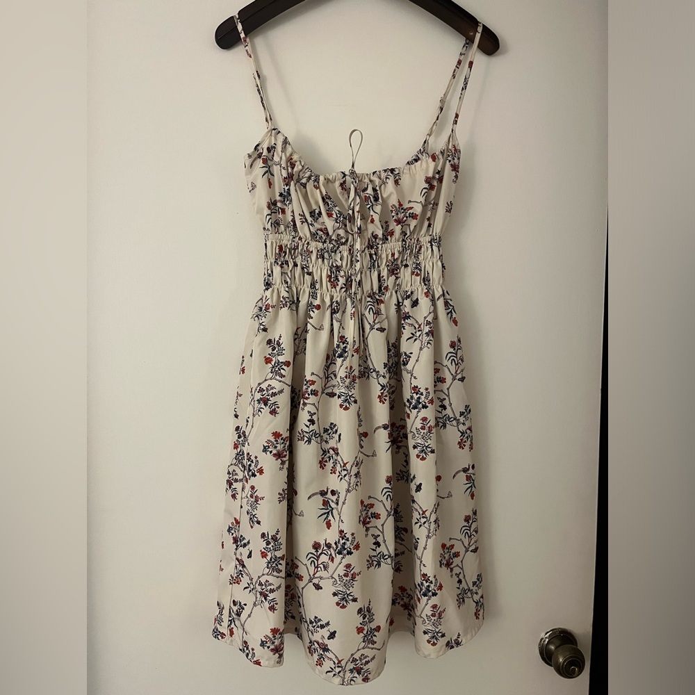 Ciao Lucia Cream and Red Floral Midi Dress
